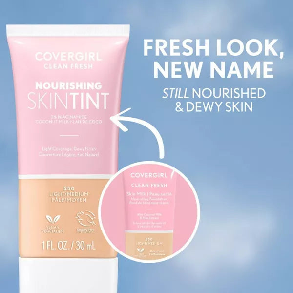 COVERGIRL Clean Fresh Skin Milk Foundation Dewy Finish - 570 Medium/Tan-3614227293410-LR-334176-4-LR eShop