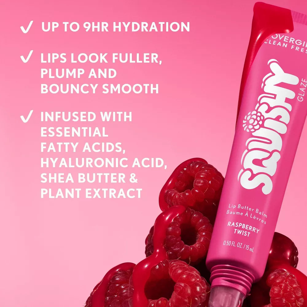 COVERGIRL Clean Fresh Squishy Glaze Lip Butter Balm - 100 Raspberry Twist, 0.5 oz-3616307175494-LR-360052-4-LR eShop