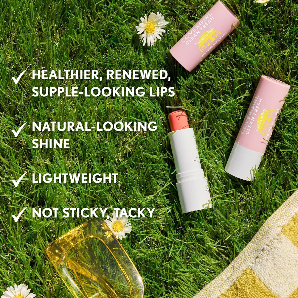 COVERGIRL Clean Fresh Tinted Lip Balm SPF - 10 You Make Me Blush, 0.14 oz-3616306374119-LR-358383-8-LR eShop