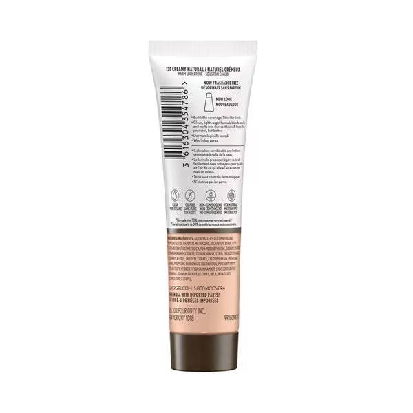 COVERGIRL Clean Invisible Foundation - 120 Creamy Natural-3616304354786-LR-354718-3-LR eShop