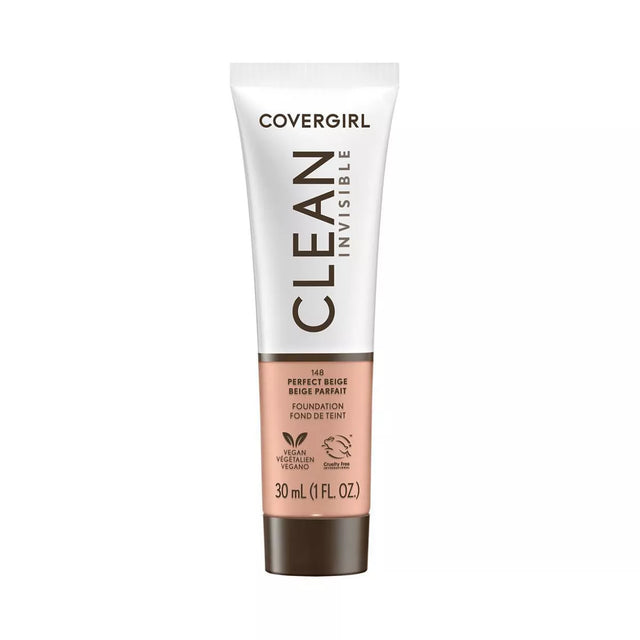 COVERGIRL Clean Invisible Foundation - 148 Perfect Beige-3616304354700-LR-354711-1-LR eShop