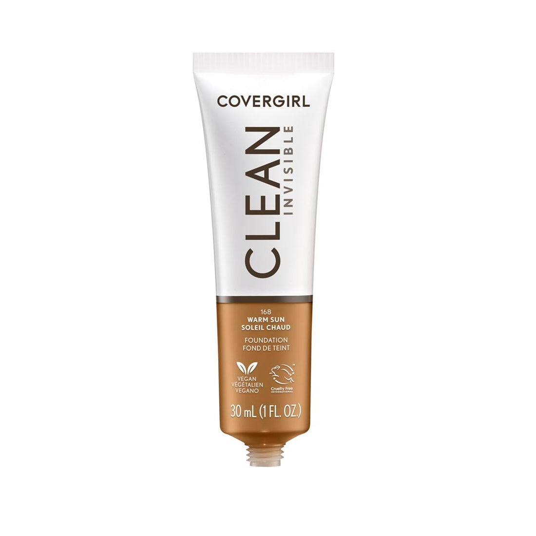 COVERGIRL Clean Invisible Foundation - 168 Warm Sun-3616304354731-LR-354713-3-LR eShop