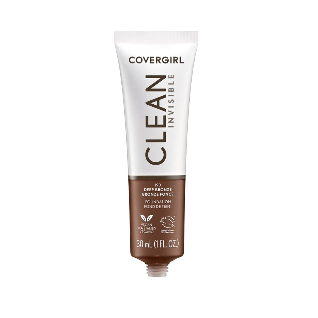 COVERGIRL Clean Invisible Foundation - 190 Deep Bronze-3616304354939-LR-354732-3-LR eShop