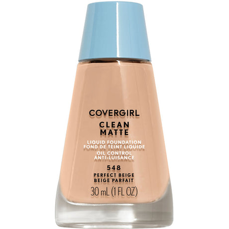 COVERGIRL Clean Matte Liquid Foundation - 548 Perfect Beige-3616302476787-LR-340470-1-LR eShop