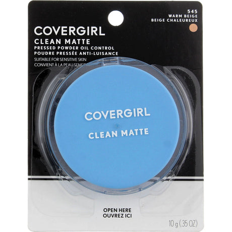 COVERGIRL Clean Matte Pressed Powder Oil Control - 545 Warm Beige-022700122882-LR-205406-1-LR eShop