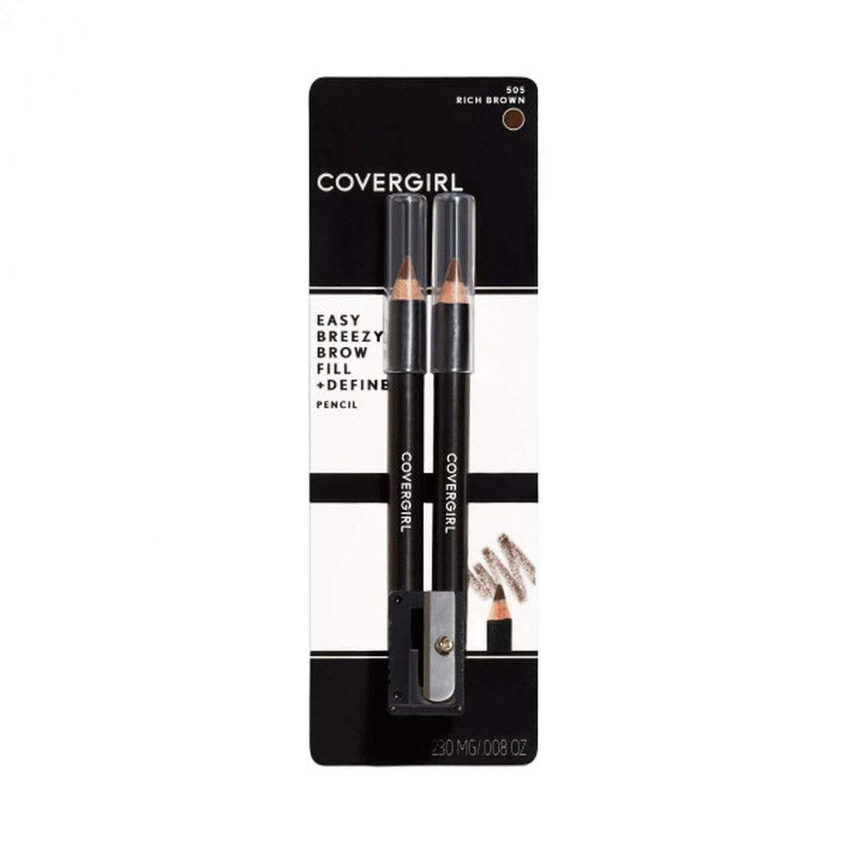 COVERGIRL Easy Breezy Brow Fill + Define Brow Pencil - 505 Rich Brown-022700062560-LR-42911-1-LR eShop