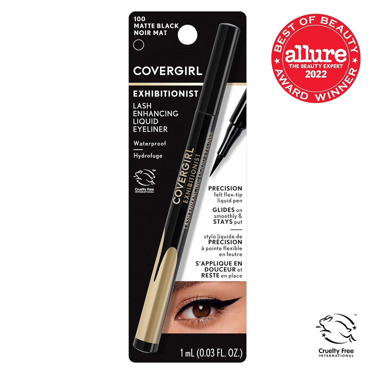 COVERGIRL Exhibitionist Lash Enhancing Liquid Eyeliner - 100 Matte Black-3616302632060-LR-343245-3-LR eShop