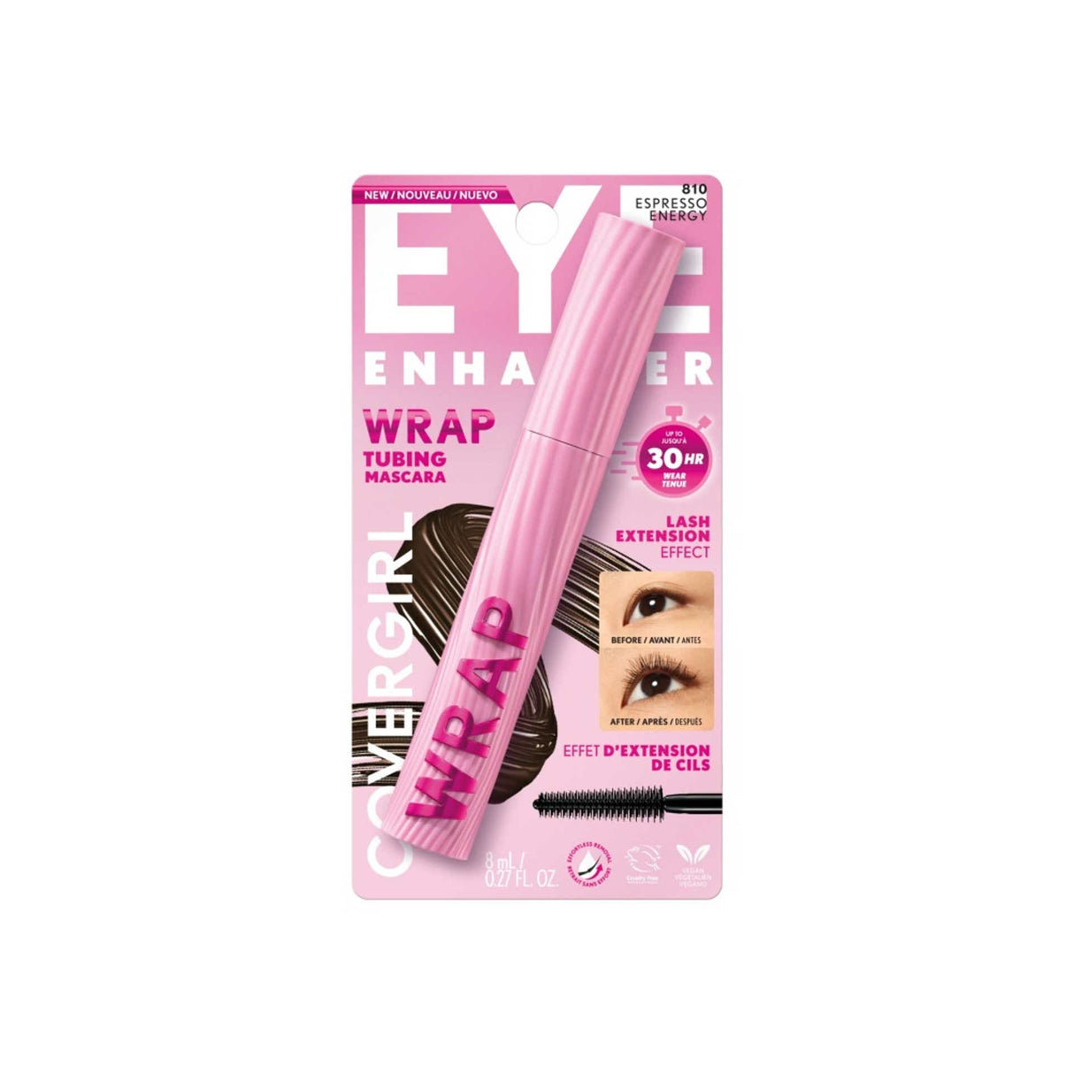 COVERGIRL Eye Enhancer Wrap Tubing Mascara - 810 Espresso Energy, 0.27 fl oz-3616306375741-LR-360034-2-LR eShop