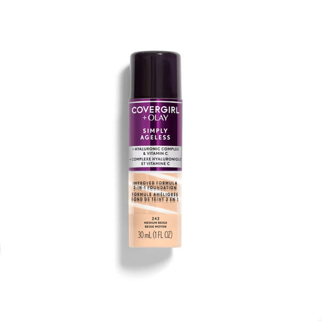 COVERGIRL + Olay Simply Ageless 3-in-1 Liquid Foundation - 242 Medium Beige-008100100415-LR-294234-1-LR eShop