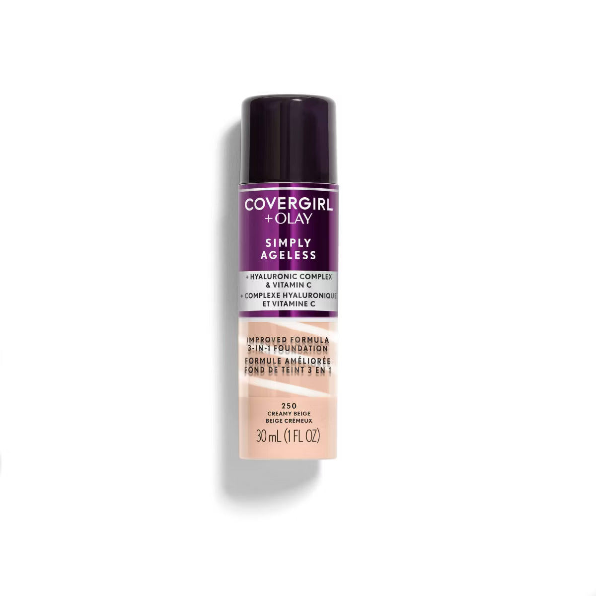 COVERGIRL + Olay Simply Ageless 3-in-1 Liquid Foundation - 250 Creamy Beige-008100100439-LR-294236-1-LR eShop