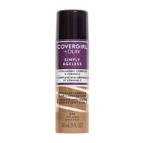 COVERGIRL + Olay Simply Ageless 3-in-1 Liquid Foundation - 275 Soft Sable-3614226708823-LR-327829-1-LR eShop