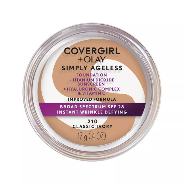 COVERGIRL + Olay Simply Ageless Wrinkle Defying Foundation Compact - 210 Classic Ivory-008100007950-LR-240006-1-LR eShop