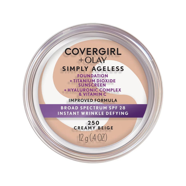 COVERGIRL + Olay Simply Ageless Wrinkle Defying Foundation Compact - 250 Cream Beige-008100007882-LR-240014-1-LR eShop