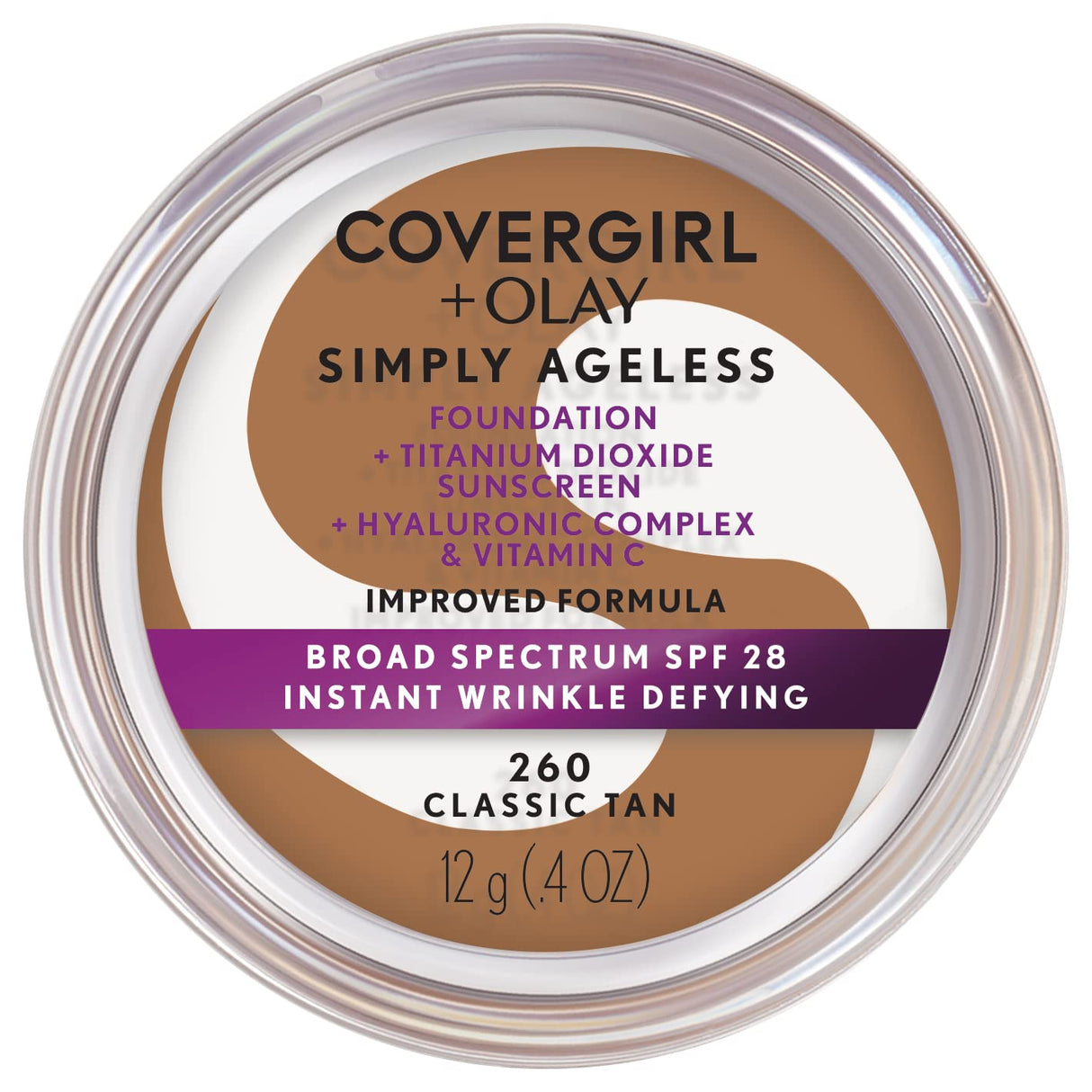 COVERGIRL + Olay Simply Ageless Wrinkle Defying Foundation Compact - 260 Classic Tan-008100007905-LR-240016-1-LR eShop