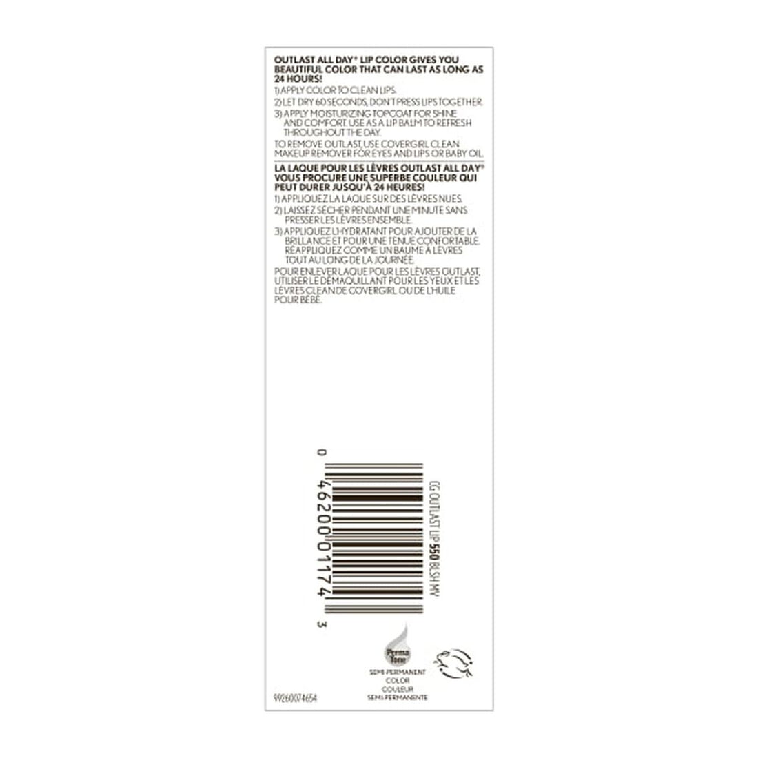 COVERGIRL Outlast All-Day Lip Color with Topcoat - 550 Blushed Mauve-046200011743-LR-269618-5-LR eShop