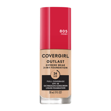 COVERGIRL Outlast Extreme Full Coverage Liquid Foundation - 805 Ivory-3616301280897-LR-337938-1-LR eShop