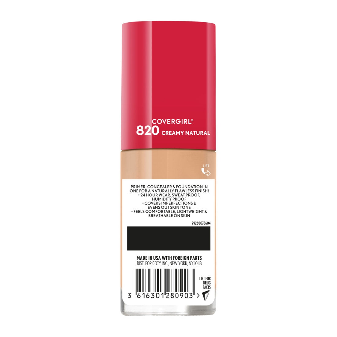 COVERGIRL Outlast Extreme Full Coverage Liquid Foundation - 820 Creamy Natural-3616301280903-LR-337933-4-LR eShop