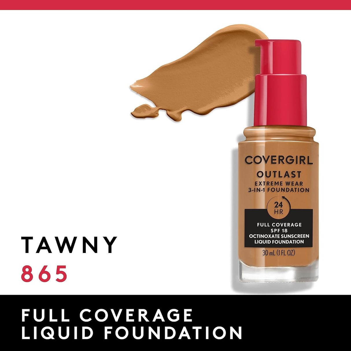 COVERGIRL Outlast Extreme Full Coverage Liquid Foundation - 865 Tawny-3616301175681-LR-337925-3-LR eShop