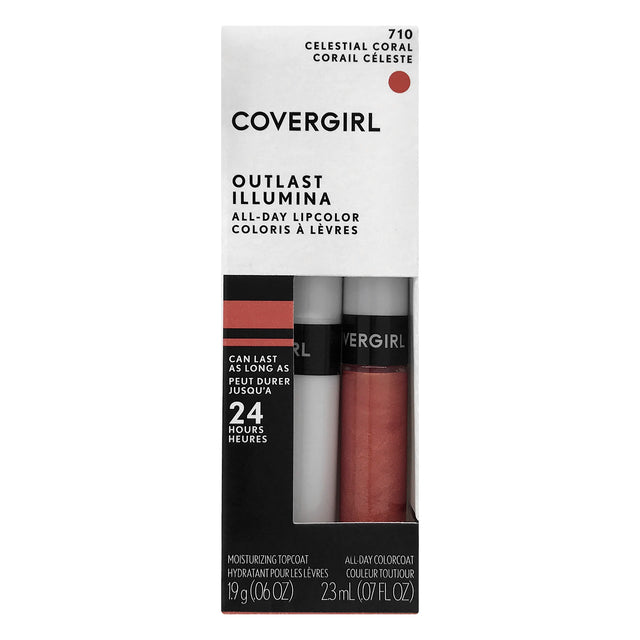 COVERGIRL Outlast Illumina All-Day Lip Color with Topcoat - 710 Celestial Coral-046200012337-LR-274229-1-LR eShop