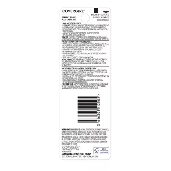 COVERGIRL Perfect Point Plus Lashline Micro Eye Pencil - 202 Bright-Eyed Beige-3616305512505-LR-354788-5-LR eShop