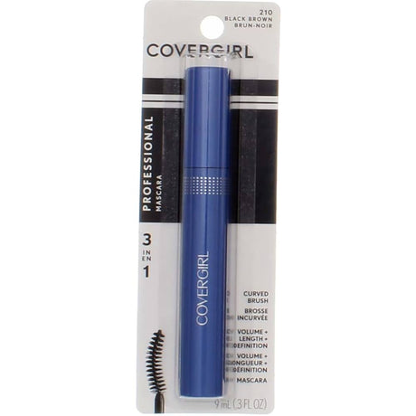 COVERGIRL Professional 3-in-1 Straight Brush Mascara - 210 Black Brown-022700470198-LR-274053-1-LR eShop