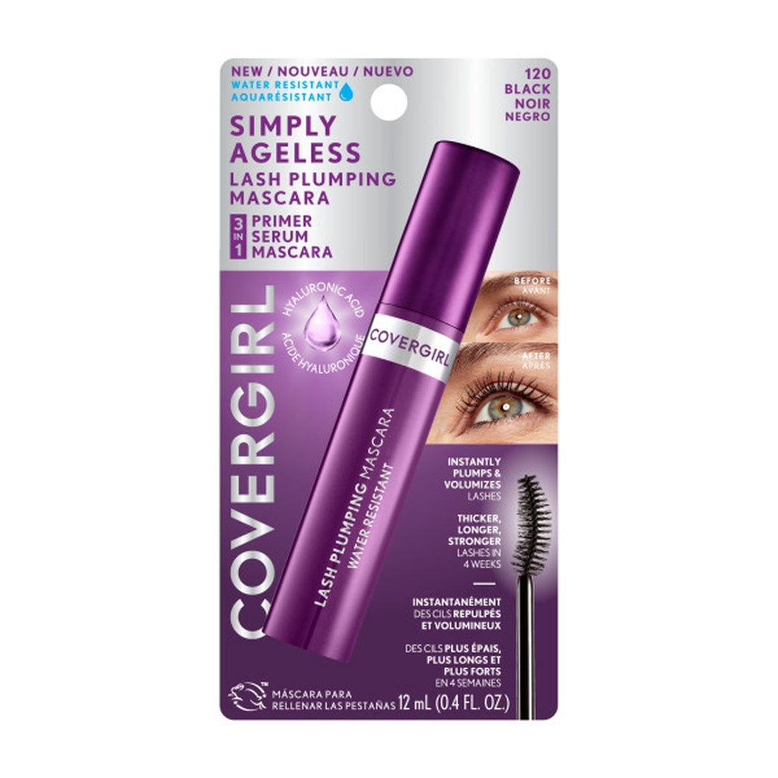 COVERGIRL Simply Ageless Lash Plumping Mascara - 120 Black Water Resistant-3616302979998-LR-345528-1-LR eShop