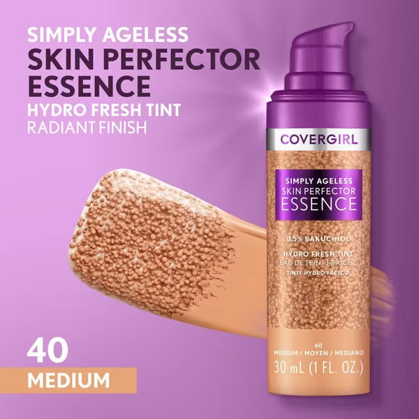 COVERGIRL Simply Ageless Skin Perfector Essence Foundation - 40 Medium-3616304842580-LR-352525-6-LR eShop