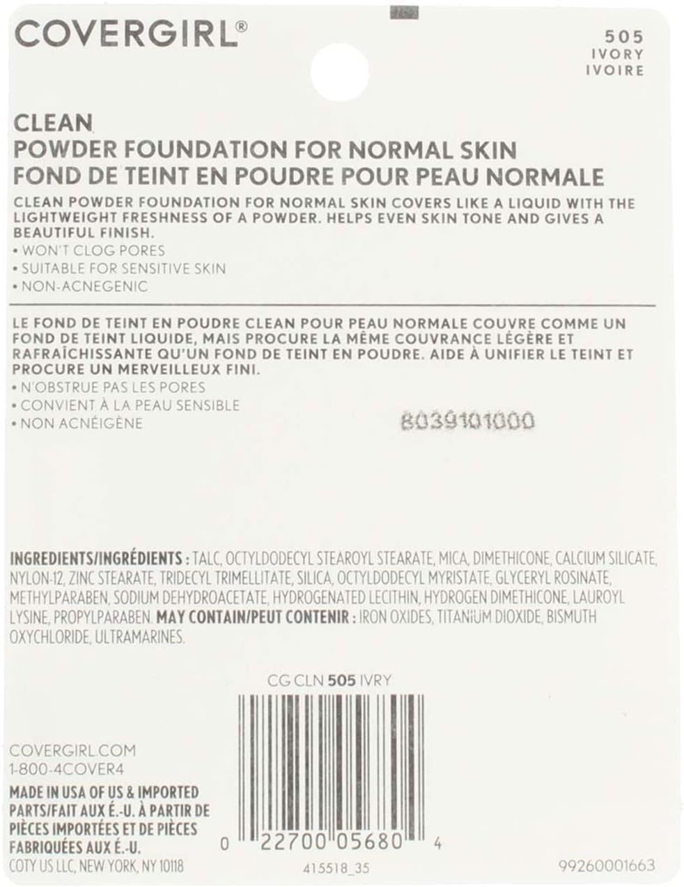 COVERGIRL Simply Powder Foundation - 505 Ivory-022700056804-LR-108990-2-LR eShop