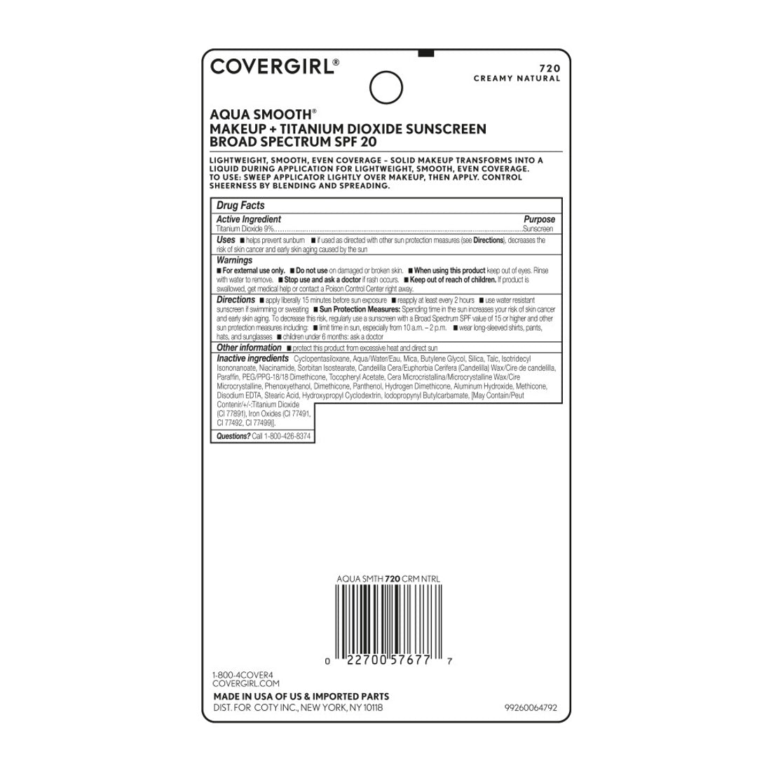 COVERGIRL Smoothers AquaSmooth Makeup Foundation - 720 Creamy Natural-022700576777-LR-240029-5-LR eShop