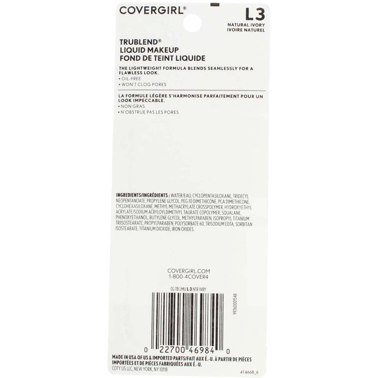 COVERGIRL TruBlend Liquid Makeup - L3 Natural Ivory-022700469840-LR-268823-2-LR eShop