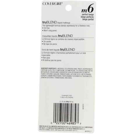 COVERGIRL TruBlend Liquid Makeup - M6 Perfect Beige-022700469857-LR-268824-2-LR eShop