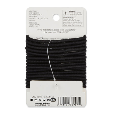 Scünci Evo/Core No Damage Comfy Hold Color Match Brunette Elastics, 16 CT