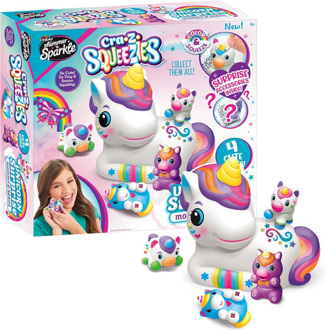Cra-Z-Art Shimmer 'n Sparkle CRA-Z Squeezies Unicorn Surprise Mommy & Babies Plush Making Kit-884920656185-LR-357624-2-LR eShop