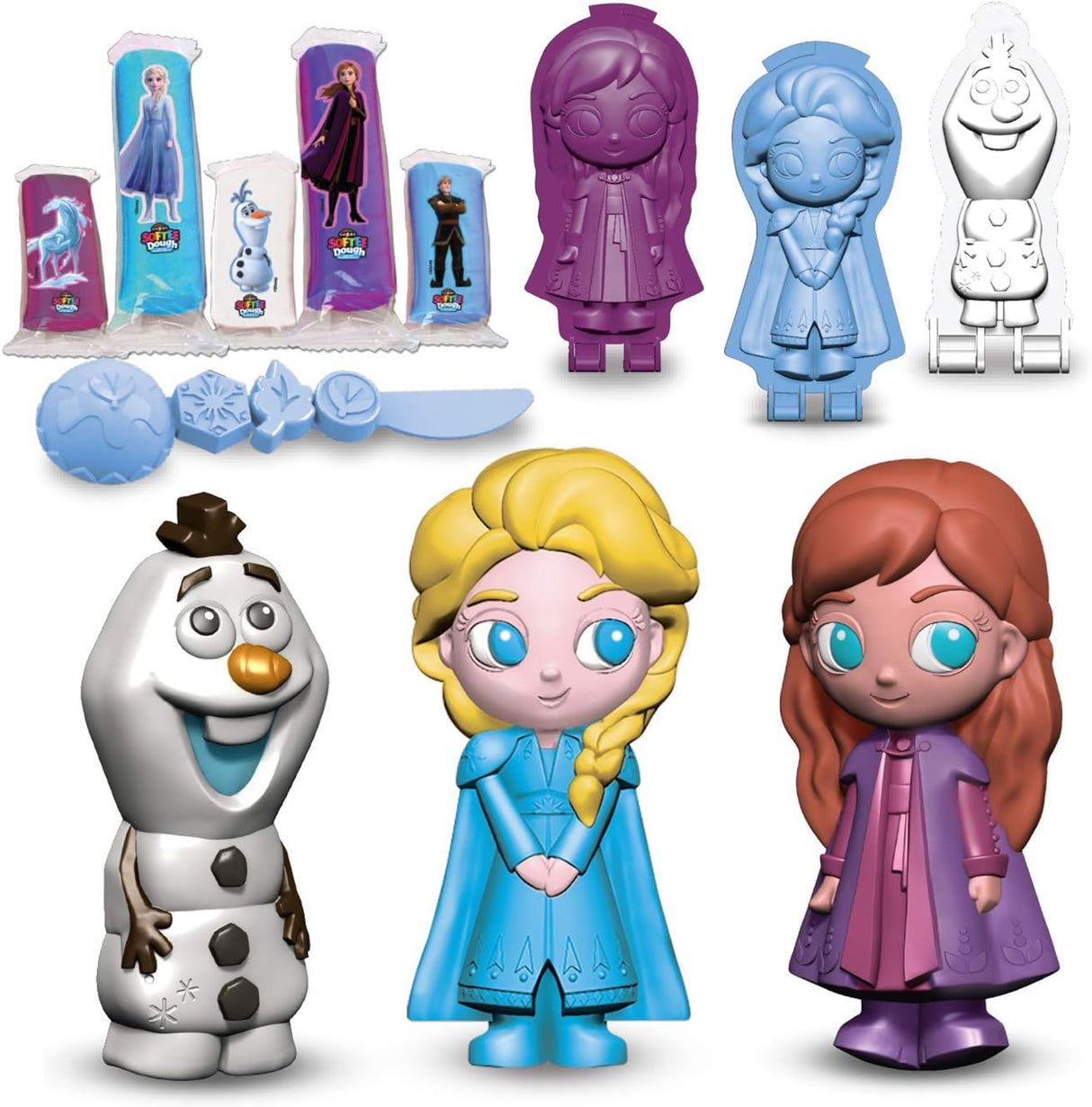 Cra-Z-Art Softee Dough Disney Frozen 2 Mold N' Play Figure Maker Kit-884920365049-LR-338399-4-LR eShop