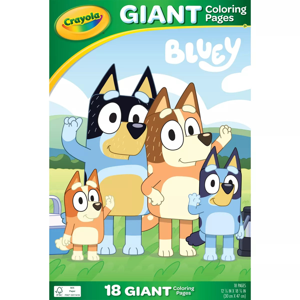 Crayola Bluey Giant Coloring Pages, 18 pages-071662026639-LR-349863-1-LR eShop