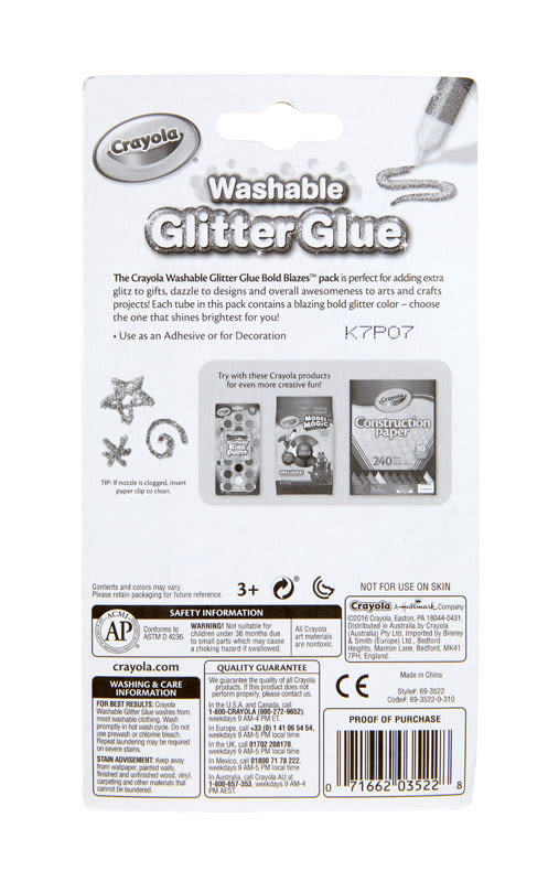 Crayola Bold Washable Glitter Glue, 5 count-071662035228-LR-144188-5-LR eShop
