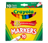 Crayola Broad Line Markers - Classic Colors, 10 count-071662077228-LR-112485-1-LR eShop