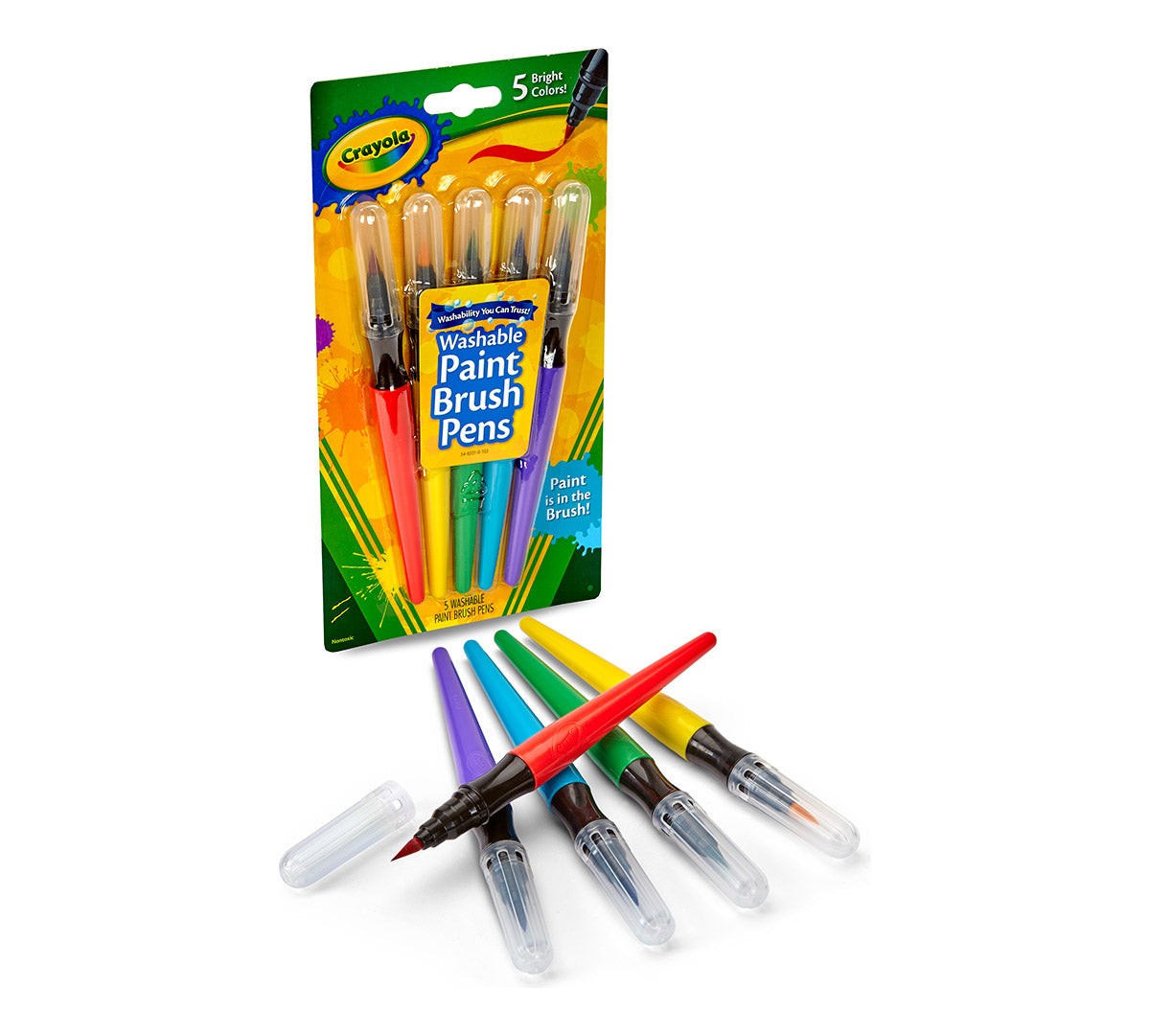 Crayola Classic Paint Brush Pens, 5 count-071662062019-LR-206324-3-LR eShop