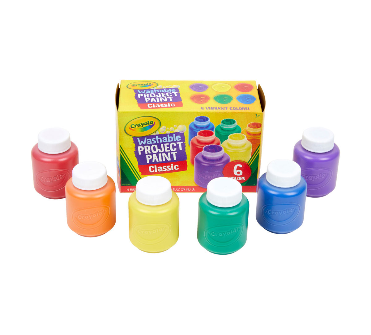 Crayola Classic Washable Project Paint, 6 count-071662112042-LR-185514-3-LR eShop