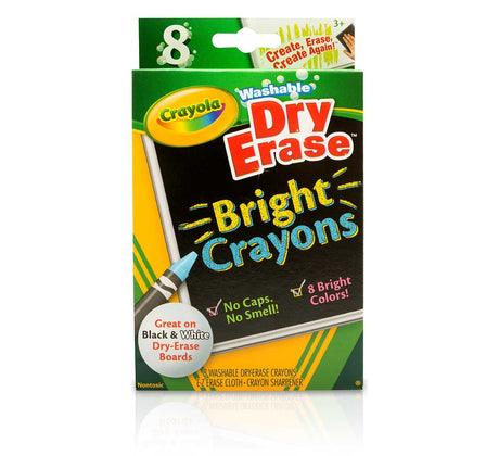 Crayola Dry-Erase Bright Crayons, 8 count-071662052027-LR-240607-1-LR eShop