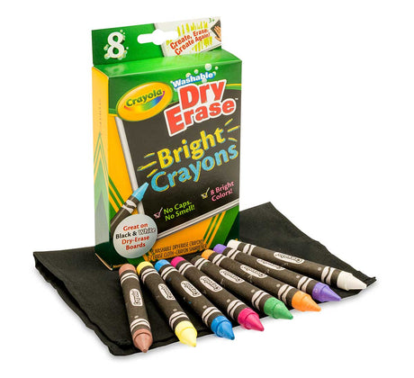 Crayola Dry-Erase Bright Crayons, 8 count-071662052027-LR-240607-2-LR eShop
