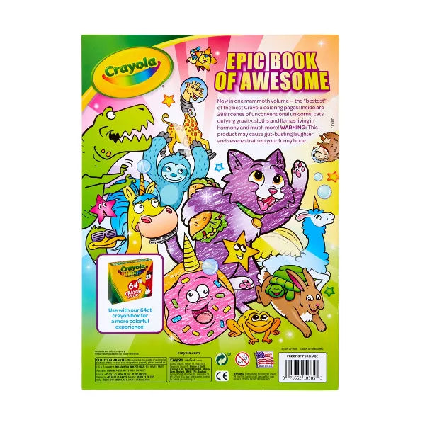 Crayola Epic Book of Awesome Coloring Book, 288 pages-071662105853-LR-355005-4-LR eShop