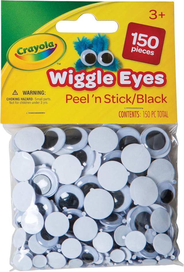 Crayola Peel 'n Stick Wiggle Eyes, 150 count-084001134612-LR-319975-1-LR eShop