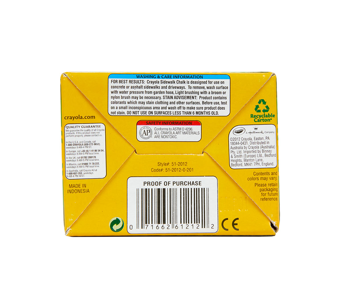 Crayola Sidewalk Chalk, 12 count-071662612122-LR-273301-7-LR eShop