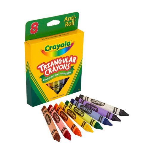 Crayola Triangular Anti-Roll Crayons, 8 count-071662140083-LR-240605-3-LR eShop