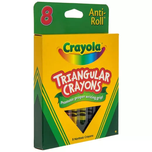 Crayola Triangular Anti-Roll Crayons, 8 count-071662140083-LR-240605-5-LR eShop