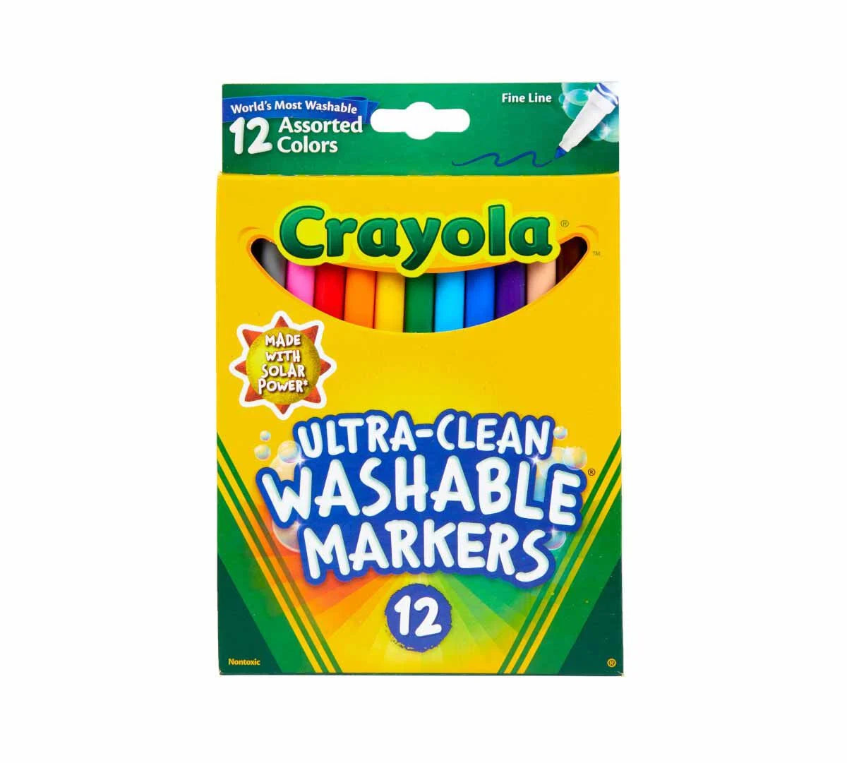 Crayola Ultra-Clean Washable Fine Line Markers - Classic Colors, 12 count-071662078133-LR-300897-1-LR eShop