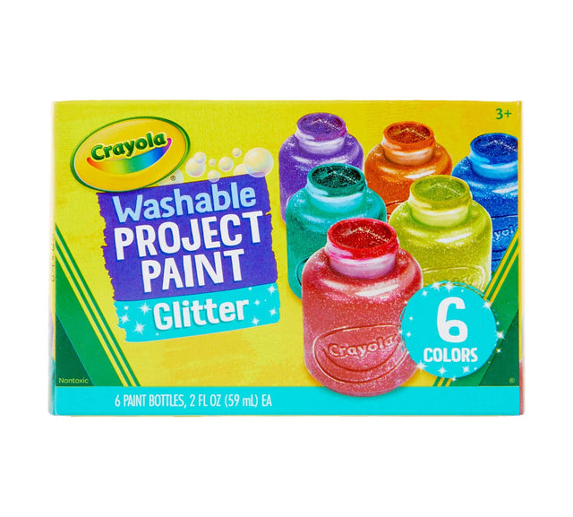 Crayola Washable Glitter Project Paint, 6 count-071662324001-LR-300896-1-LR eShop