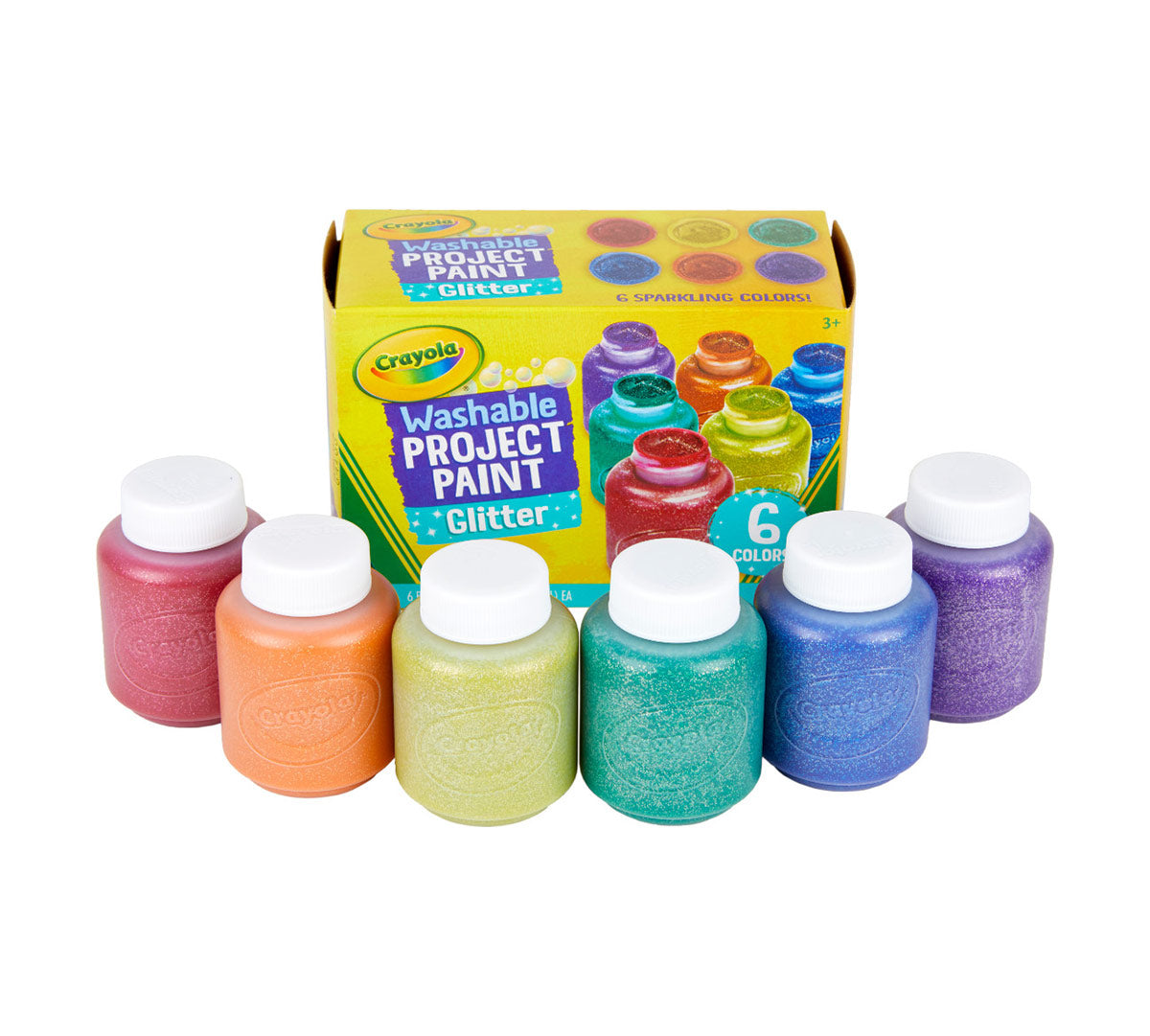 Crayola Washable Glitter Project Paint, 6 count-071662324001-LR-300896-3-LR eShop