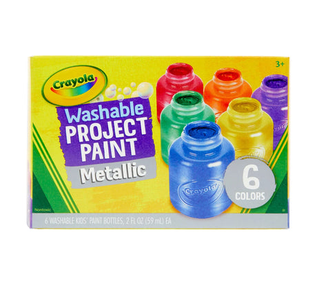 Crayola Washable Metallic Project Paint, 6 count-071662650001-LR-273303-1-LR eShop